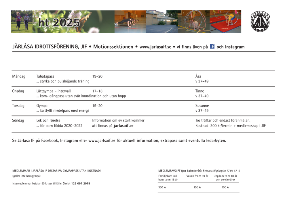 Höstterminens gympa!